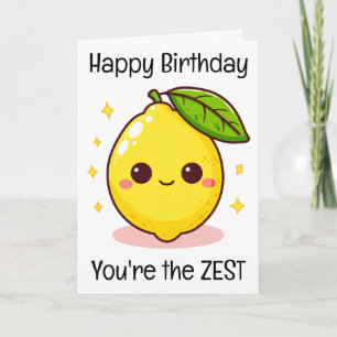 Alles Gute zum Geburtstag Lemon Du bist der Zest Karte
