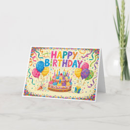 Alles Gute zum Geburtstag leuchtende laute leere K Karte
