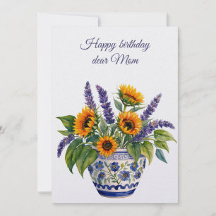 Alles Gute zum Geburtstag liebe Mutter & Blumenstr Feiertagskarte