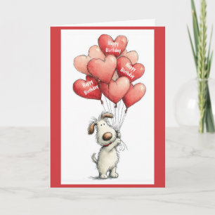 Alles Gute zum Geburtstag Liebe Süße Hundefüllluft Karte