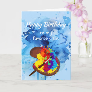 Alles Gute zum Geburtstag Lieblingskünstler Bunte Karte