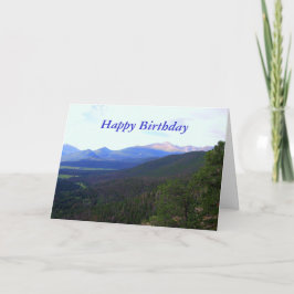 Alles Gute zum Geburtstag, Longs Peak, Colorado Karte