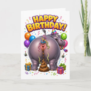Alles Gute zum Geburtstag Lustiges Scheißender Nil Karte