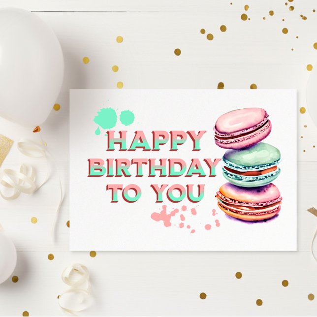Alles Gute zum Geburtstag! | Macaron Karte (Von Creator hochgeladen)