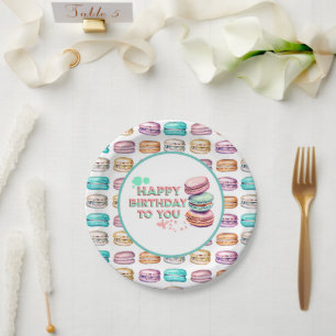 Alles Gute zum Geburtstag!   Macaron Pappteller