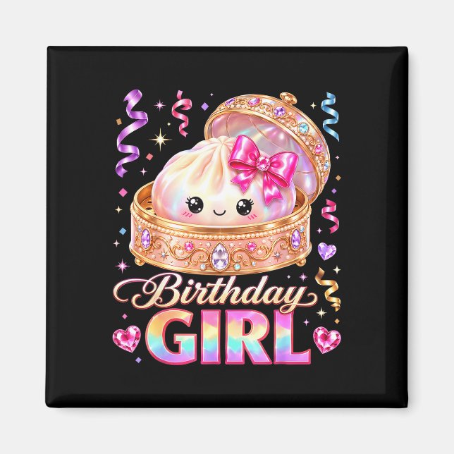 Alles Gute zum Geburtstag Mädchen kawaii Dumpling  Magnet (Vorne)