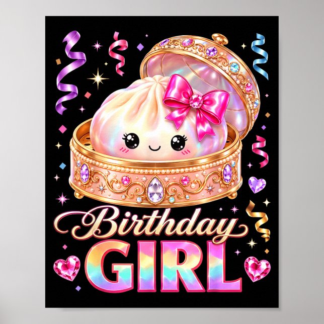 Alles Gute zum Geburtstag Mädchen kawaii Dumpling  Poster (Vorne)