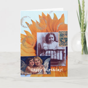 Alles Gute zum Geburtstag Mädchen und Cherubs Coll Karte
