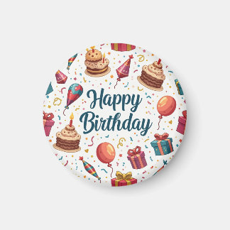 Alles Gute zum Geburtstag Magnet mit Balloons und 