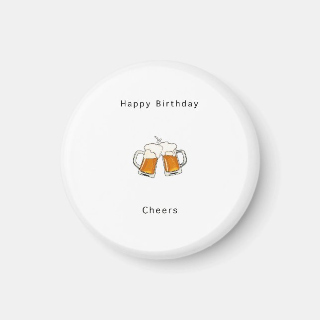 Alles Gute zum Geburtstag Magnet, Prost Bier Magnet (Vorne)