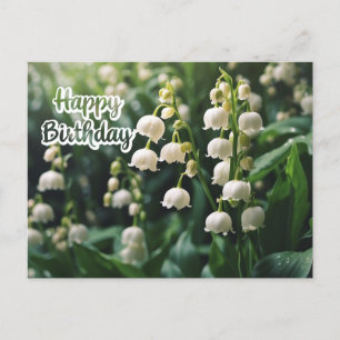 Alles Gute zum Geburtstag Maiglöckchen Blumen Postkarte