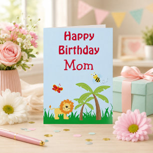Alles Gute zum Geburtstag Mama Dschungelsafari Karte