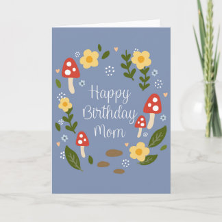 Alles Gute zum Geburtstag Mama Holzland-Kranz-Gruß Karte