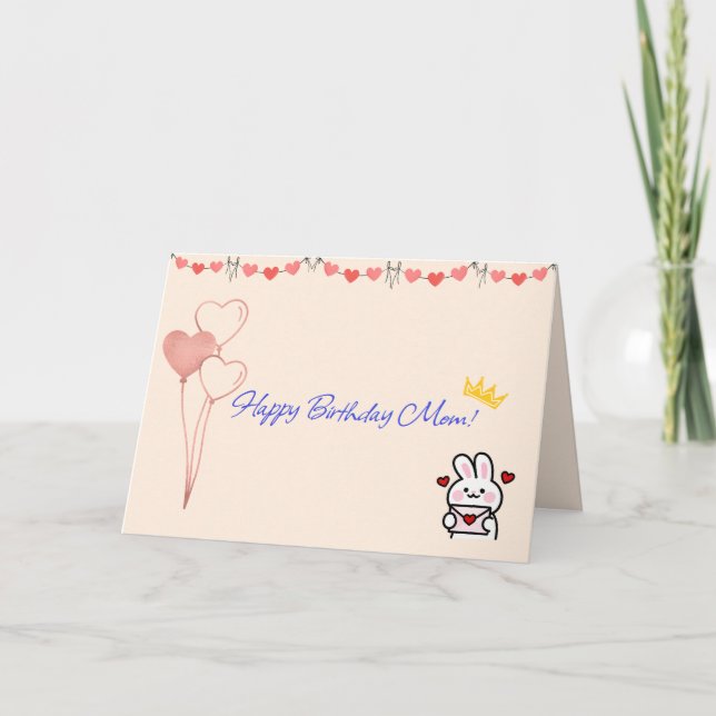 Alles Gute zum Geburtstag Mama Karte (Vorderseite)