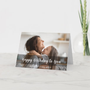 Alles Gute zum Geburtstag Mama Modern Script Desig Karte