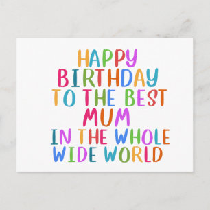 Alles Gute zum Geburtstag Mama Postkarte