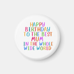 Alles Gute zum Geburtstag Mama Postkarte Magnet