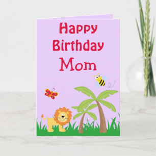 Alles Gute zum Geburtstag Mama Safari Lion Ihr Fot Karte