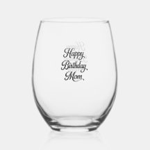 Alles Gute zum Geburtstag Mama Weinglas