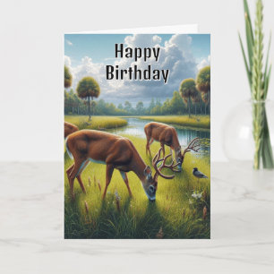 Alles Gute zum Geburtstag Männerhirsch-Wildtierkar Karte