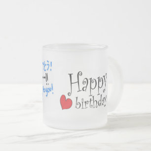 Alles Gute zum Geburtstag Mattglastasse