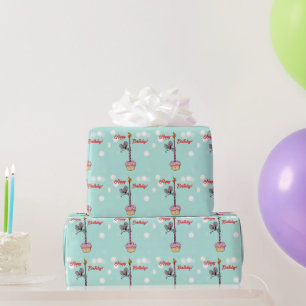 Alles Gute zum Geburtstag Maus mit Cupcake und Ker Geschenkpapier