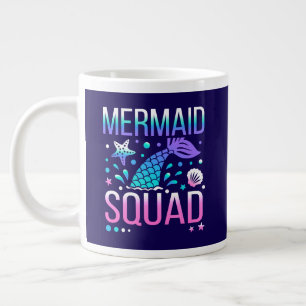 Alles Gute zum Geburtstag Meerjungfrau-Squad Ozean Jumbo-Tasse