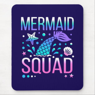 Alles Gute zum Geburtstag Meerjungfrau-Squad Ozean Mousepad