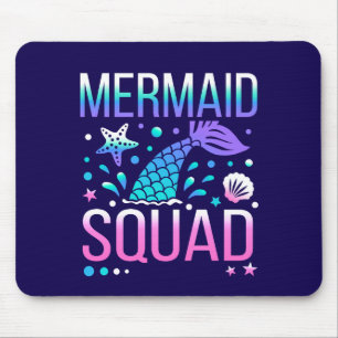 Alles Gute zum Geburtstag Meerjungfrau-Squad Ozean Mousepad