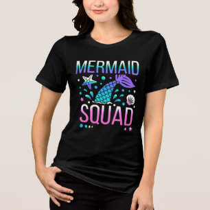 Alles Gute zum Geburtstag Meerjungfrau-Squad Ozean Tri-Blend Shirt