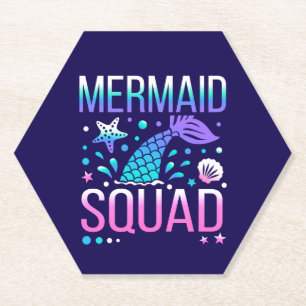 Alles Gute zum Geburtstag Meerjungfrau-Squad Ozean Untersetzer
