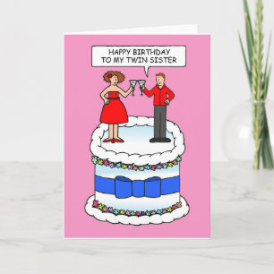 Alles Gute zum Geburtstag meiner Zwillingsschweste Karte