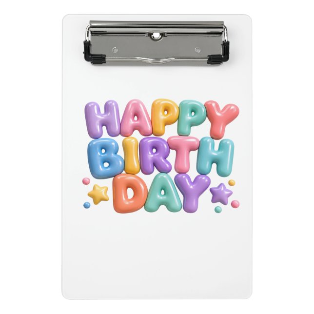 Alles Gute zum Geburtstag Mini Klemmbrett (Vorderseite)