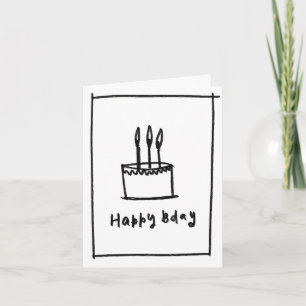 Alles Gute zum Geburtstag - Minimal - Gefaltete Gr Karte