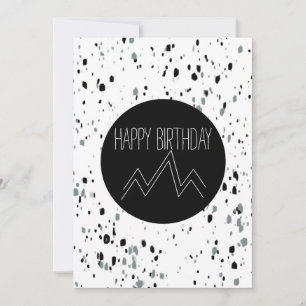 Alles Gute zum Geburtstag Minimalistischer schwarz Karte