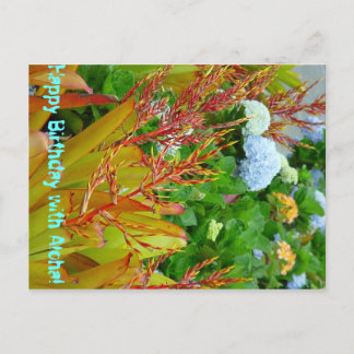 Alles Gute zum Geburtstag mit Aloha-Postkarte Postkarte