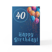 Alles Gute zum Geburtstag mit Ballons und Konfetti