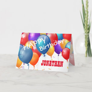 Alles Gute zum Geburtstag mit Balloons INDIVIDUELL Karte