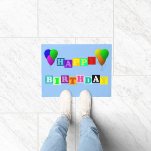 Alles Gute zum Geburtstag mit Balloons von Shirley Fußmatte