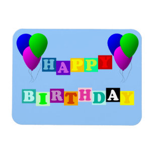 Alles Gute zum Geburtstag mit Balloons von Shirley Magnet