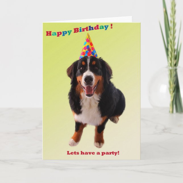 Alles Gute zum Geburtstag mit Bernese Karte (Vorderseite)