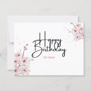 Alles Gute zum Geburtstag mit Blumen  Postkarte