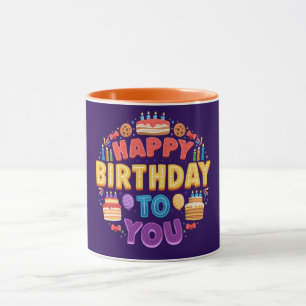 Alles Gute zum Geburtstag mit Cake & Candle Tasse