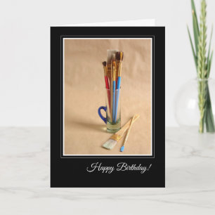 Alles Gute zum Geburtstag mit den Malerpinseln des Karte