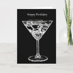Alles Gute zum Geburtstag mit einem Martini Karte