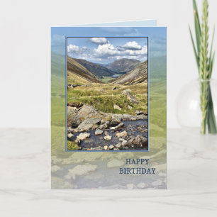 Alles Gute zum Geburtstag mit einer Bergwelt Karte