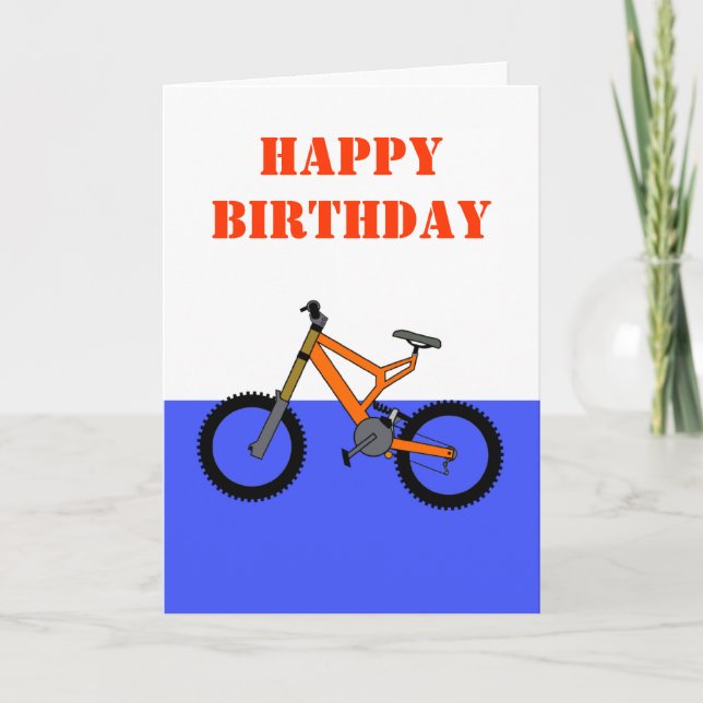 Alles Gute zum Geburtstag mit Fahrradfahrrad Karte (Vorderseite)