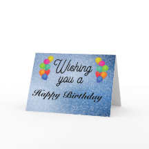 Alles Gute zum Geburtstag mit farbenfrohen Balloon