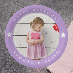 Alles Gute zum Geburtstag mit Foto Pappteller