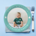 Alles Gute zum Geburtstag mit Foto Pappteller<br><div class="desc">Feiern Sie Ihren besonderen Tag stilvoll mit unseren personalisierbaren Papiertüchern "Happy Birthday with Foto"! Diese Teller sind perfekt, um Ihrer Geburtstagsparty eine persönliche Note zu verleihen. Laden Sie einfach Ihr Lieblingsfoto hoch und wir erstellen Ihnen ein einzigartiges und unvergessliches Design. Diese Platten aus hochwertigem, robustem Papier sind nicht nur optisch...</div>